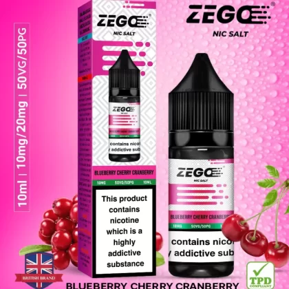 Zego Blueberry Cherry Cranberry Nic Salt - 10 Pack - 20mg