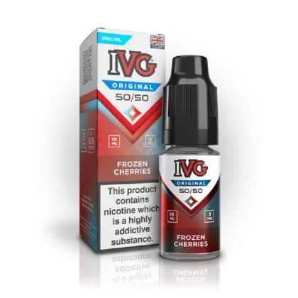 IVG Original 50/50 10ml E-Liquid Frozen Cherries - Nicotine strength#3mg>6mg>12mg (E8B4C3)