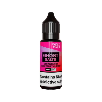Vapes Bars Ghost Salts Strawberry Raspberry Cherry Nic Salt - 10 Pack - 20mg