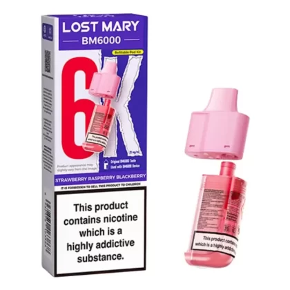 Strawberry Raspberry Blackberry BM6000 Prefilled Pods by Lost Mary (2ml + 10ml) - 20mg