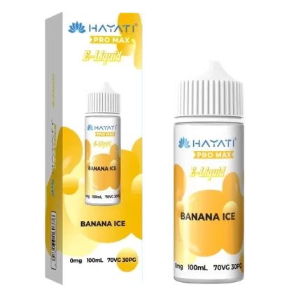 BANANA ICE HAYATI PRO MAX E-LIQUID 100ML NO NICOTINE