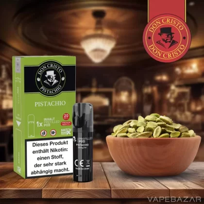 Don Cristo Prefilled Pod – Pistachio - Don Cristo / 20mg/ml / 2ml / ca. 600 / Nikotin / Glycerin / Aromen / Propylenglykol / Ja