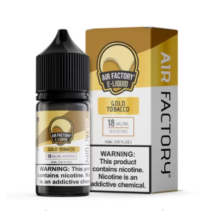Air Factory Salt Gold Tobacco eJuice - Vape Product; Vape Product, Vape Product