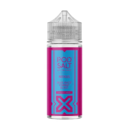 Pod Salt Blue Razz Cherry Blast 100ml Vape Juice By Nexus - O Nic Shots, 1 x 18mg Nic Shot