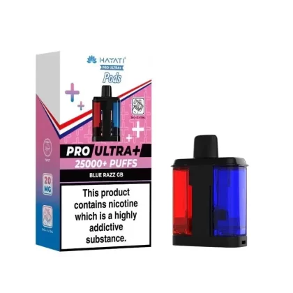 Hayati Pro Ultra Plus 25K Prefilled Pods - Box of 5 - Blue Razz Cherry / Blue Razz GB
