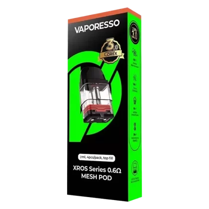 Vaporesso Xros Corex 3.0 Pods - Strength#0.4 Ohm>0.6 Ohm>0.8 Ohm>1.0 Ohm>1.2 Ohm