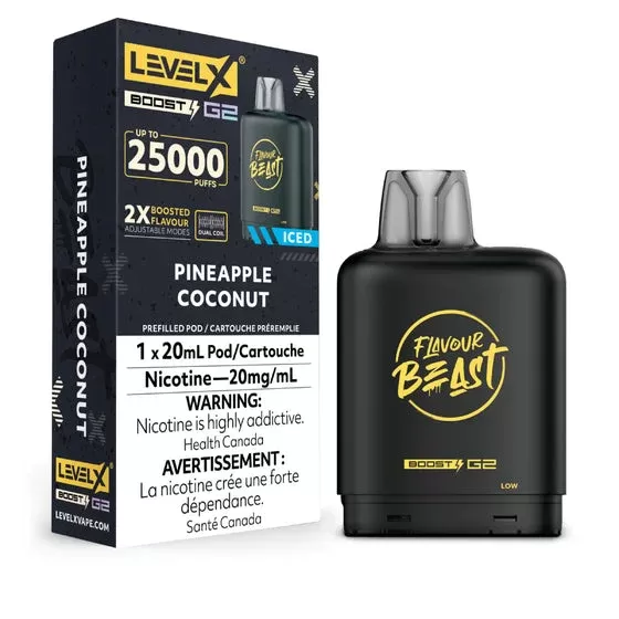LEVEL X FLAVOUR BEAST BOOST POD 20ML – PINEAPPLE COCONUT ICED