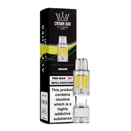 Al Fakher Crown Bar Pro Max 12K Prefilled Pod Grape - Nicotine Strength#20mg