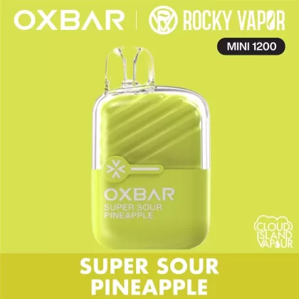 Rocky Vapor Oxbar Mini 1200 Disposable Vape – Super Sour Pineapple