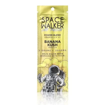 Live Resin Delta 8 THC Prerolls with THC-P – Banana Kush – 2g – Space Walker