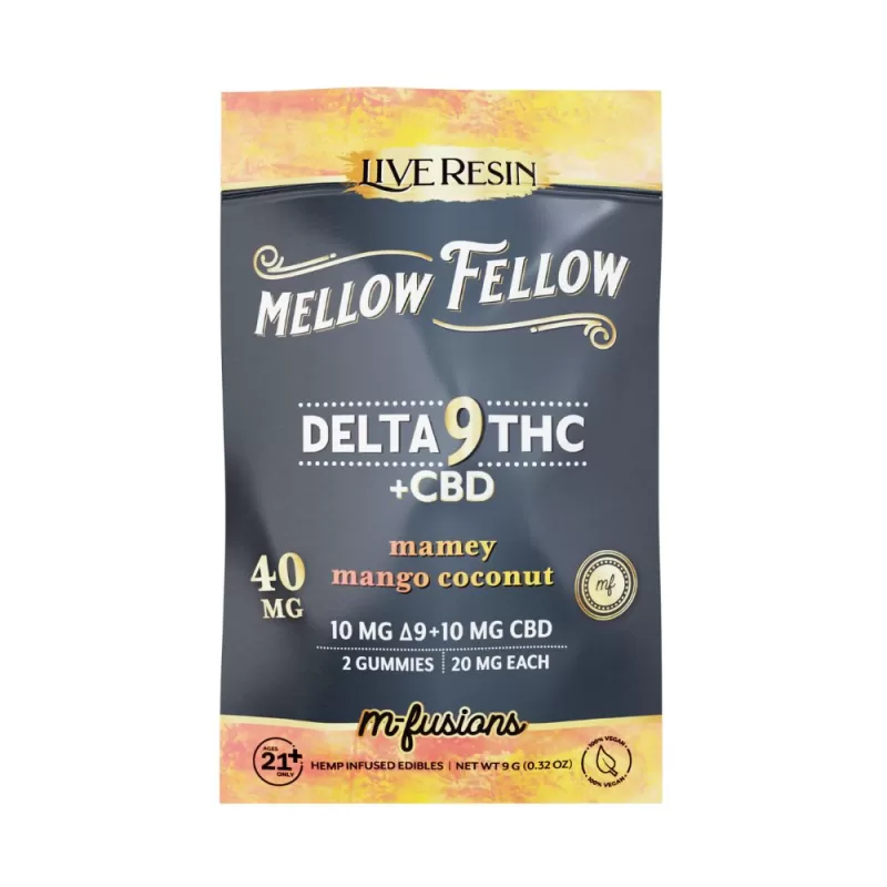 Mellow Fellow Live Resin M-Fusions 2pc D9 Edibles – 40mg - Discountvapepen - Image 3