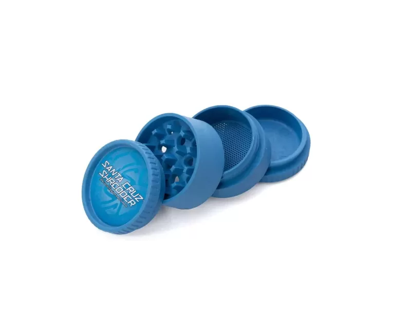 Santa Cruz Shredder – 4-Piece hemp grinder - Black, Blue - Image 3