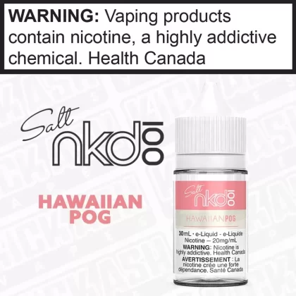Hawaiian Pog Salt by Naked100 - Strength#12 mg/mL 30mL ONTARIO EXCISE STAMP>20 mg/mL 30mL ONTARIO EXCISE STAMP