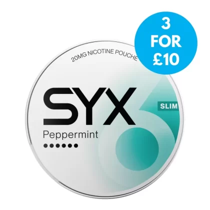SYX 2.0 Snus 20mg Nicotine Pouches - Vape Product, High; Apple Mint, Apple Sours (4895EE)
