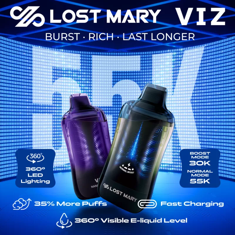 Lost Mary VIZ 55K Puff Disposable Device - 55,000 Puffs - Miami Mint