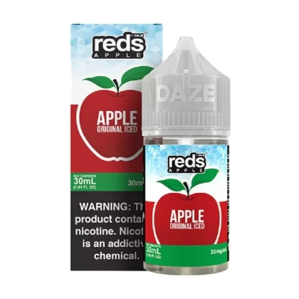 7 Daze Reds Salts Apple Original Iced Nic Salt Vape Juice 30ml - Eightvape