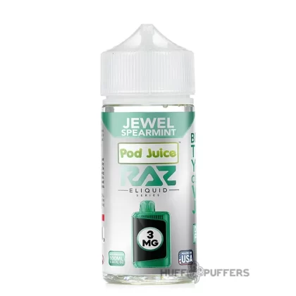 Pod Juice X Raz – Jewel Spearmint 100mL - Nicotine Strength#0mg>3mg>6mg