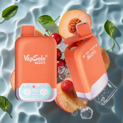 Vapsolo Twins 20000 Puffs Disposable Vape – Cherry Cola & Juicy Peach Ice, 40mL E-Liquid, Type-C Charging - Bangvapeaustralia