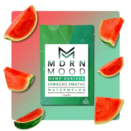 Watermelon – 25mg CBD / 2mg THC (6ct)