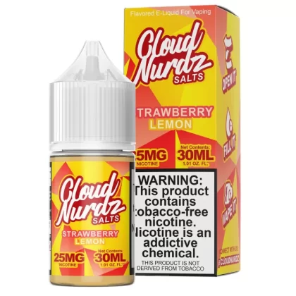 Cloud Nurdz TFN Salt Premium E-Liquid 30ml - ICED Sour Watermelon Strawberry / 50mg