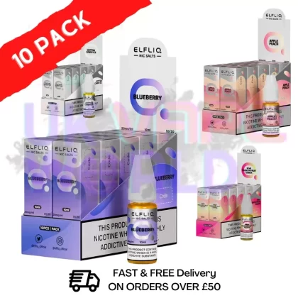 Elf Bar Nic ElfLiq Salt E-Juice 10ml – Box Of 10