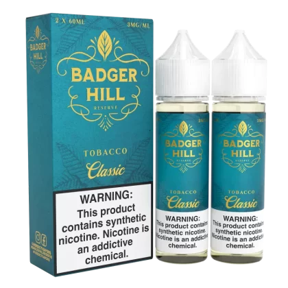 BADGER HILL RESERVE - Classic - 120ML E-Liquid (Twin 60ML Pack) - 3MG