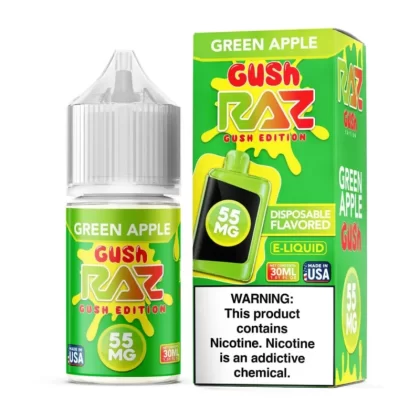 Pod Juice x RAZ Salt Green Apple Gush Tobacco Free Nicotine E-Juice 30ml - Ecigmafia