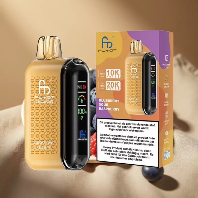 Fumot Tornado 20000 Puffs Dual Mesh Blueberry Sour Raspberry Disposable Vape - Image 2