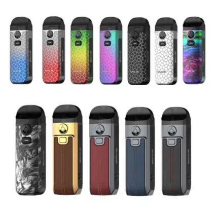 SMOK Nord 4 Pod Vape Starter Kit - Black Leather, Blue Leather