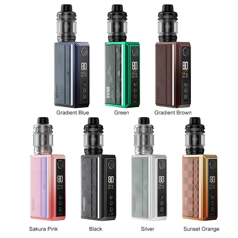 VOOPOO Drag 5 Uforce-X 177W Kit - Black, Gradient Blue (C2E4DC) - Image 2