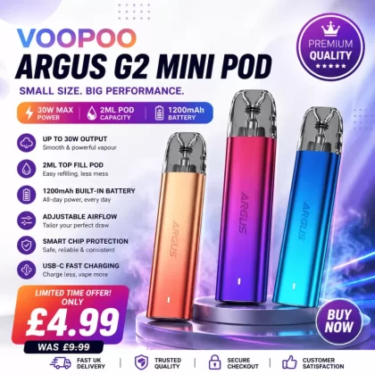 VooPoo Argus G2 Mini Pod 30W – 2 ml – 1200 mAh - Vapestorm Co