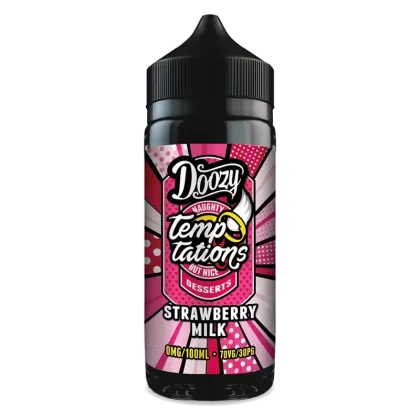 Doozy Vape Temptations Strawberry Milk 100ml Shortfill E-Liquid - Ecigpremium