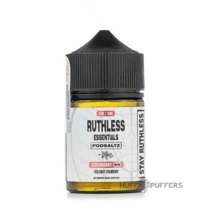 Ruthless Essentials Podsaltz – Scrawberry on Ice 60mL - Nicotine Strength#35mg>50mg