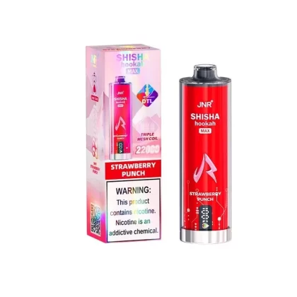 JNR Shisha Hookah Max 22000 Puffs Disposable Vape - Flavors#Lush Ice>Peach Ice>Love 66>Two Apple>Grape Mint>Mango Ice>Simply Mint>Berry Ice>Blueberry Ice>Blue Razz Cherry>Lady Killa>Cherry W