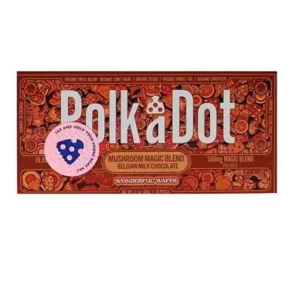 Wonderful Wafer PolkaDot Magic Mushroom Belgian Chocolate