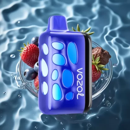 VOZOL RAVE 40000 Disposable Vape Blueberry Ice – Beat-Synced Party Mode, 80% Charged in 20 Mins, 270° Vibrant Glow - Bangvapeaustralia