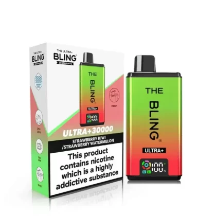 The Bling Ultra Plus 30K Vape Kit Strawberry Kiwi / Strawberry Watermelon - Nicotine Strength#20mg