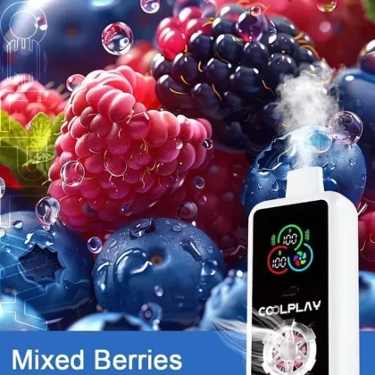 Coolplay Tornado 25K - Disposable#MIXED BERRIES>WATERMELON ICE>MANGO ICE>BLUEBERRY ICE>LEMON MINT>FIZZY CHERRY>PEACH ICE>GRAPE SHISHA>TWO APPLE SHISHA (565FC5)
