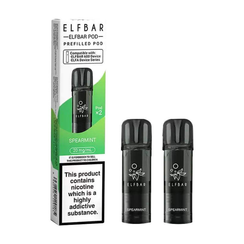 Spearmint Elfbar 600 Pods - 20mg - Vape Product