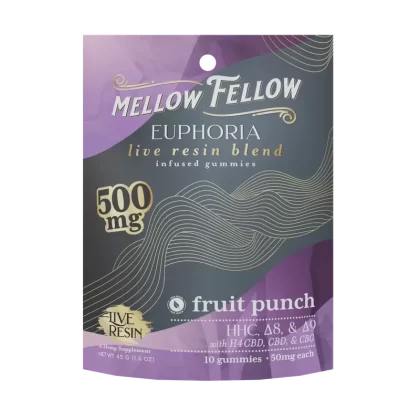 Mellow Fellow Euphoria Blend Live Resin M-Fusions Edibles Fruit Punch