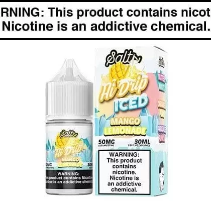 MANGO LEMONADE ICED BY HI-DRIP SALTS 30ML (2x15ML) - Vapejuice