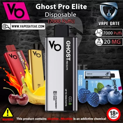 Vapes Bar - Ghost Pro Elite Disposable Vape Device (7000 Puffs) - 20 mg / Sakura Grape
