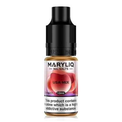 USA Mix By Maryliq Nic salt 10ml - Nicotine Strength#20mg (Salt)>10mg (Salt) (A9227E)