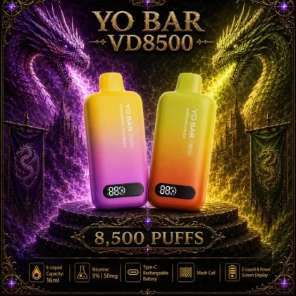YO BAR VD8500 - Strawberry Kiwi ICE - Vapeciga