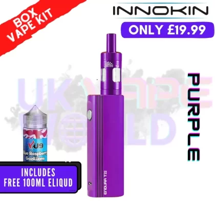 Purple Innokin T22E Vape Kit + Free 100ML Liquid – ONLY £19.99
