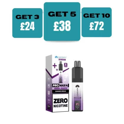 Hayati Pro Max + 6000 Prefilled Pod Vape Kit Zero Nicotine - £8.99 or 3 for £24 - Fruit Twist