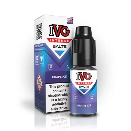IVG Intense Nic Salt E Liquid Grape Ice - Nicotine strength#20mg>10mg