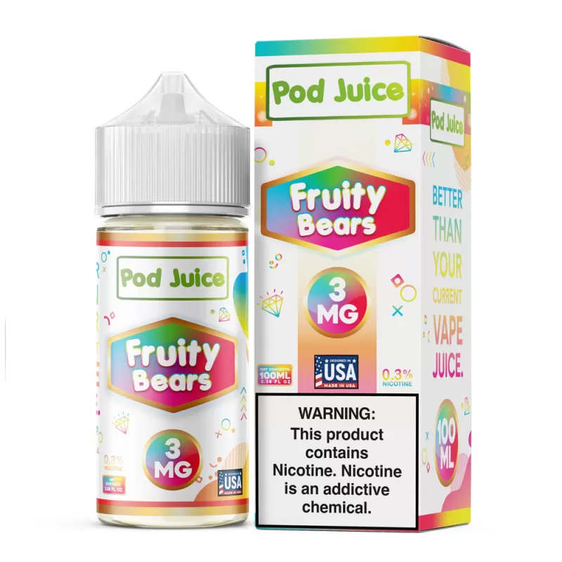 Pod Juice - Fruity Bears - 100ML E-Liquid - 3MG