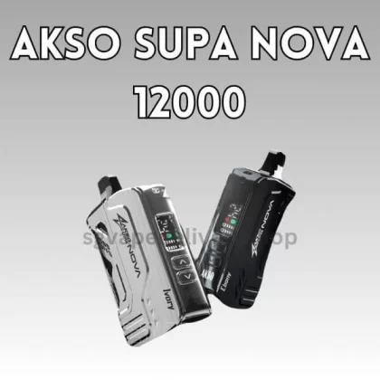 Akso Supa Nova 12000 Puffs - Starter Kit (Device + Cartridge) / Strawberry Vanilla Custard