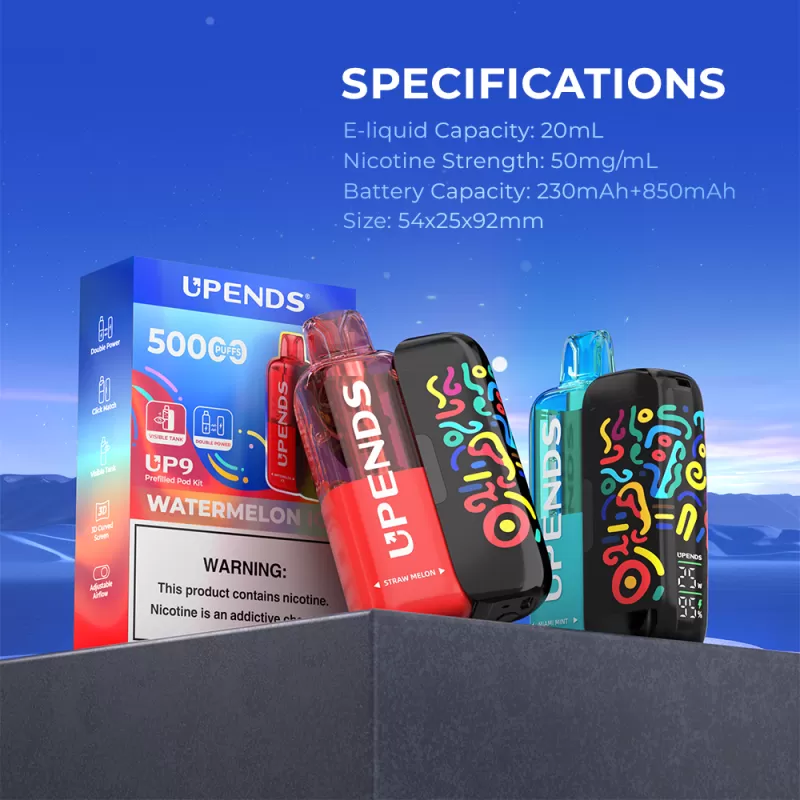 Upends UP9 50K Puffs Disposable KIT - 50,000 Puffs - Grape Gush - Image 3